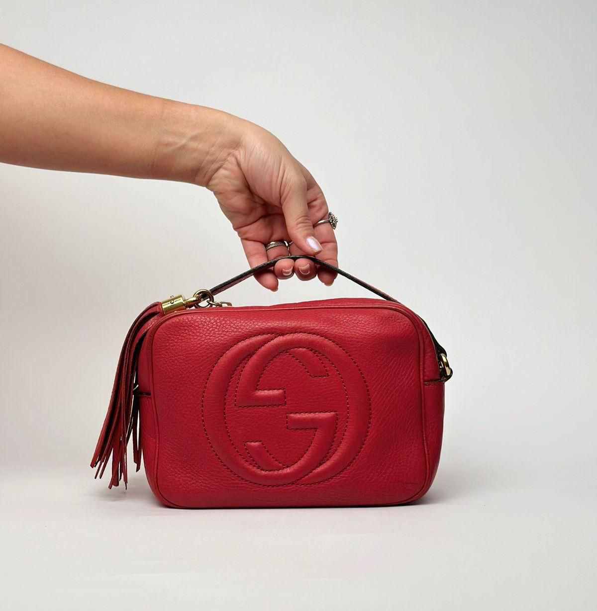 Bolsa tiracolo gucci soho disco vermelho original em excelente estado