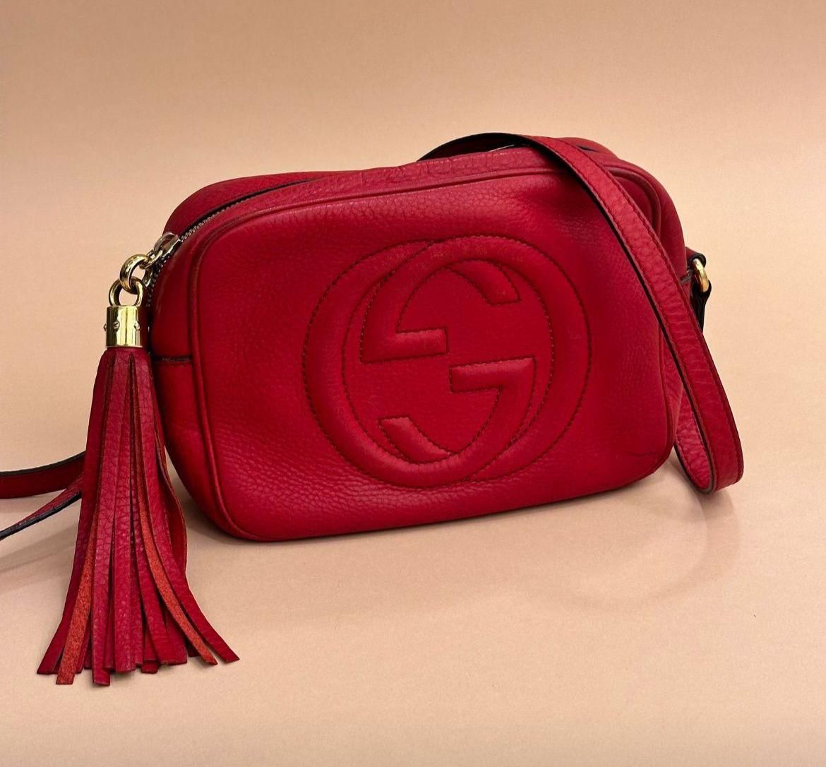 Bolsa tiracolo gucci soho disco vermelho original em excelente estado